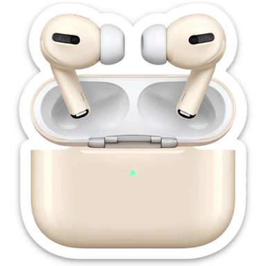 AirPods Pro in cream case sticker