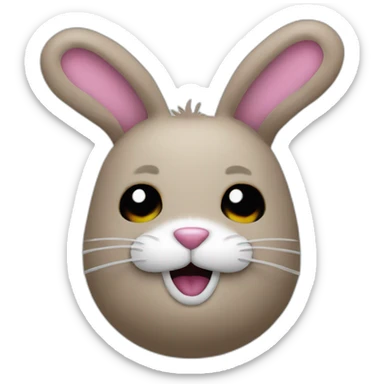 bunny with jason mask sticker
