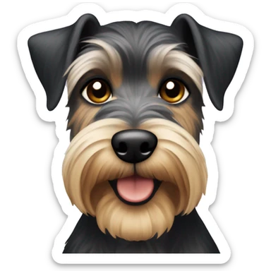 Yorky schnauzer mixed dog sticker