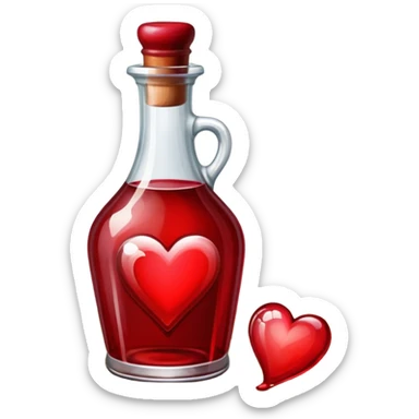 Vinegar with heart sticker