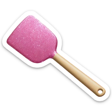 Pink glitter spatula  sticker