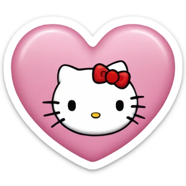 hello kitty heart sticker