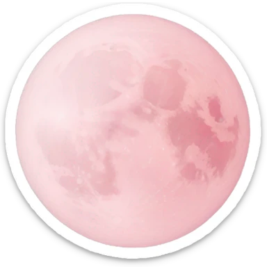 pastel pink moon sticker