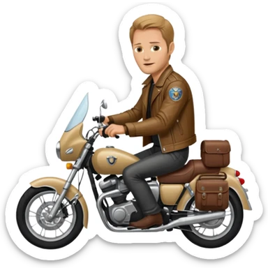 alexander skarsgard on a motorbike sticker