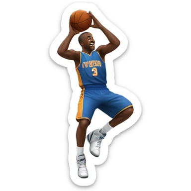 Hyper realistic professional men’s basketball player shooting a jumpshot sticker