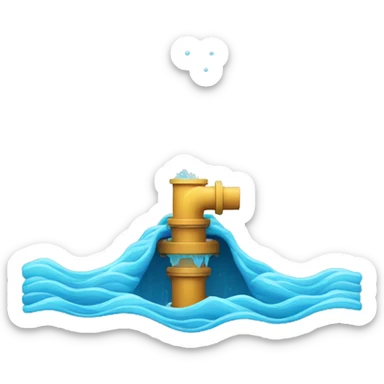 water through pipeline sticker