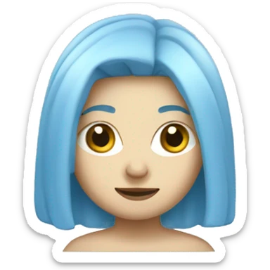 A pale blue mini coopee sticker