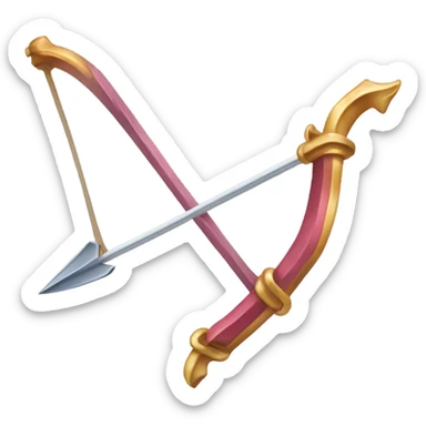 cupids bow and arrow  sticker
