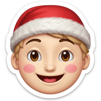 Cute christmas emoji sticker
