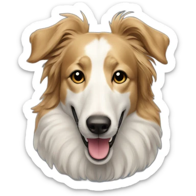perro borzoi sonriendo sticker