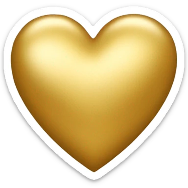 a golden heart sticker