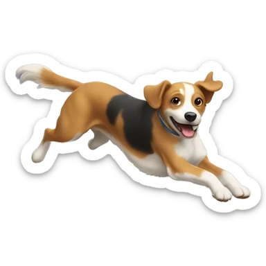 Agility dog jumping over anvil sticker