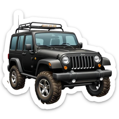 JEEP black color Jeep emoji suv sticker