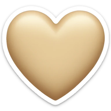 Beige heart sticker