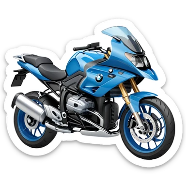 blue BMW motorcycle sticker