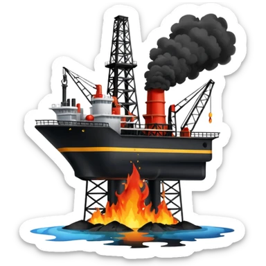 destruction of oil rig sticker