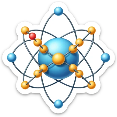 Atomic structure of silicon  sticker
