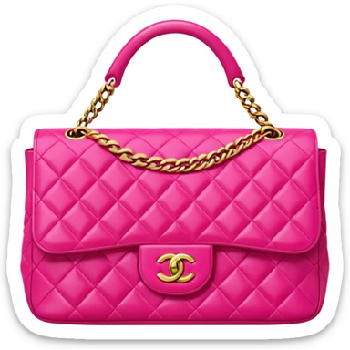 chanel bag color bright pink sticker