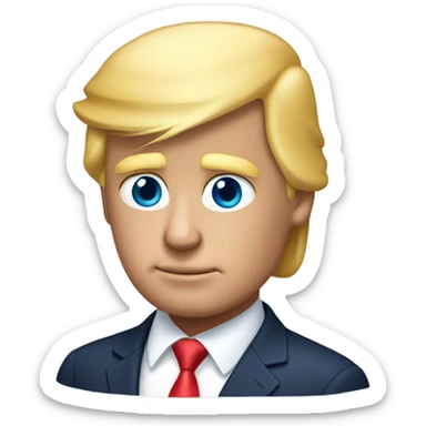 Donald trumps face sticker