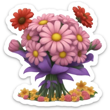 Big flower buque sticker