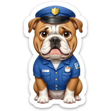 bulldog ingles adult mailman sticker