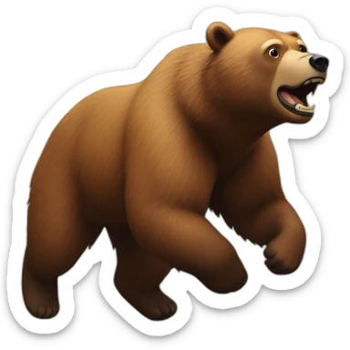 Kodiak Bear Running sticker