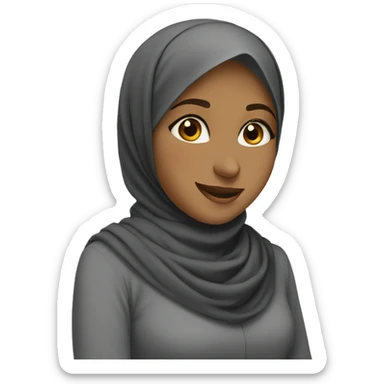 hijabi girl happy sticker