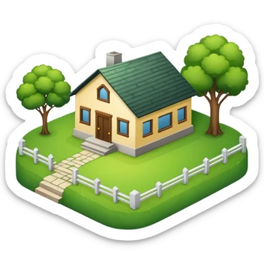 UN LOTE DE TERRNO PARA CONSTRUCCION DE UNA CASA  VERDE  sticker