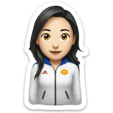 Aya Nakamura avec la flamme des jeux olympiques  sticker