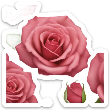 Rose with cherry color  sticker