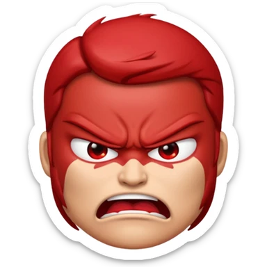 Ren from Ren & Stimpy as an emoji, angry face sticker
