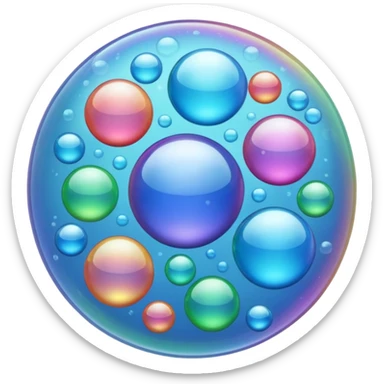 multiple bubbles each one separate sticker