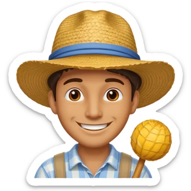 a man with luffy hat sticker