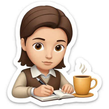 Writing a book sticker