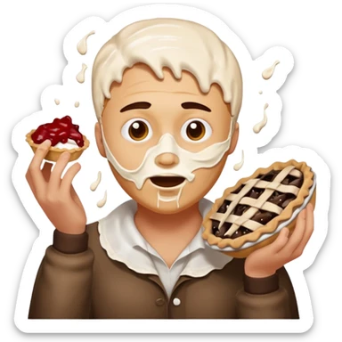 pie in the face sticker