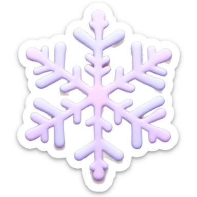 pastel pink snowflake  sticker