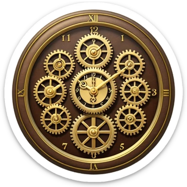 Steampunk Detailed Clock sticker