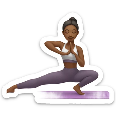 girl doing yoga  sticker