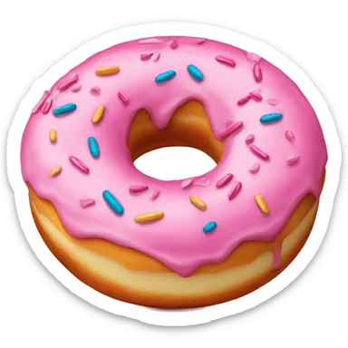 Pink donut cake sticker