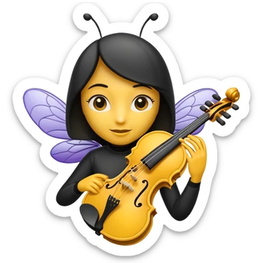 viola player bee sticker