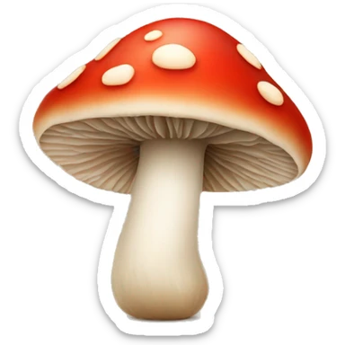 heart-shaped mushroom sticker