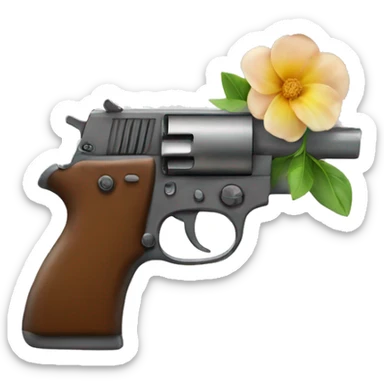 Pistole wo Blumen rauskommen  sticker
