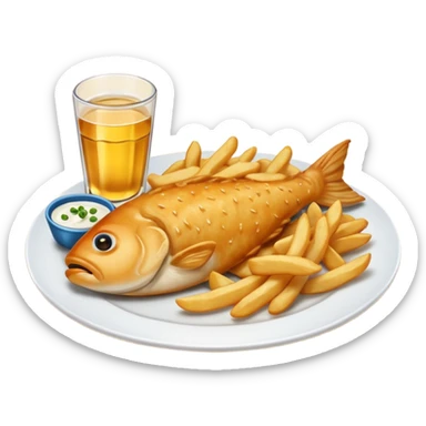 Fish and chips sticker
