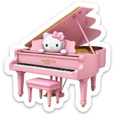 My sweet piano sanrio sticker