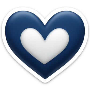 navy blue heart sticker