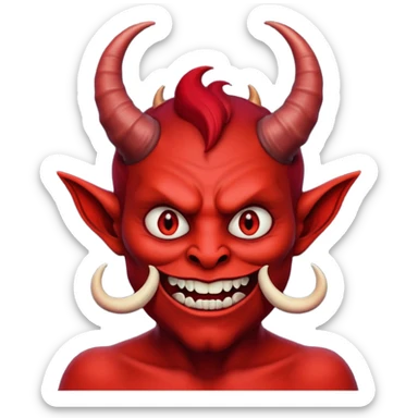 Creppy devil and shushing someone  🤫 sticker