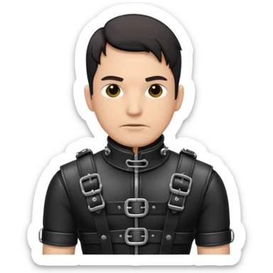 Male BDSM clothing, keep only the clothing part, excluding the head and the icon, keep it simple. sticker