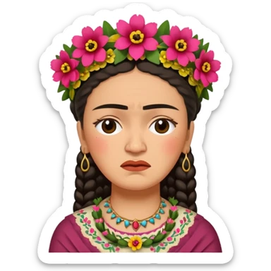 Frida Kahlo crying sticker