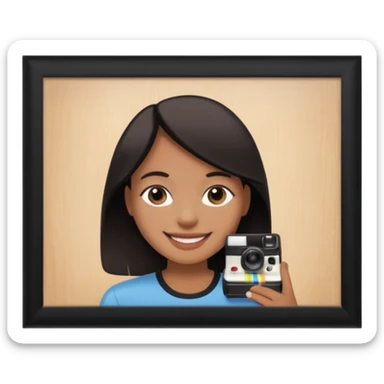 board with polaroid photo sticker