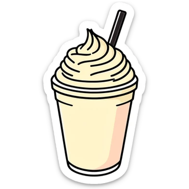 Milkshake soft sticker